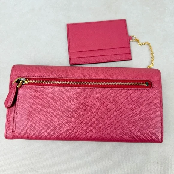 Prada Bow Saffiano Leather Continental Wallet - Picture 3 of 16